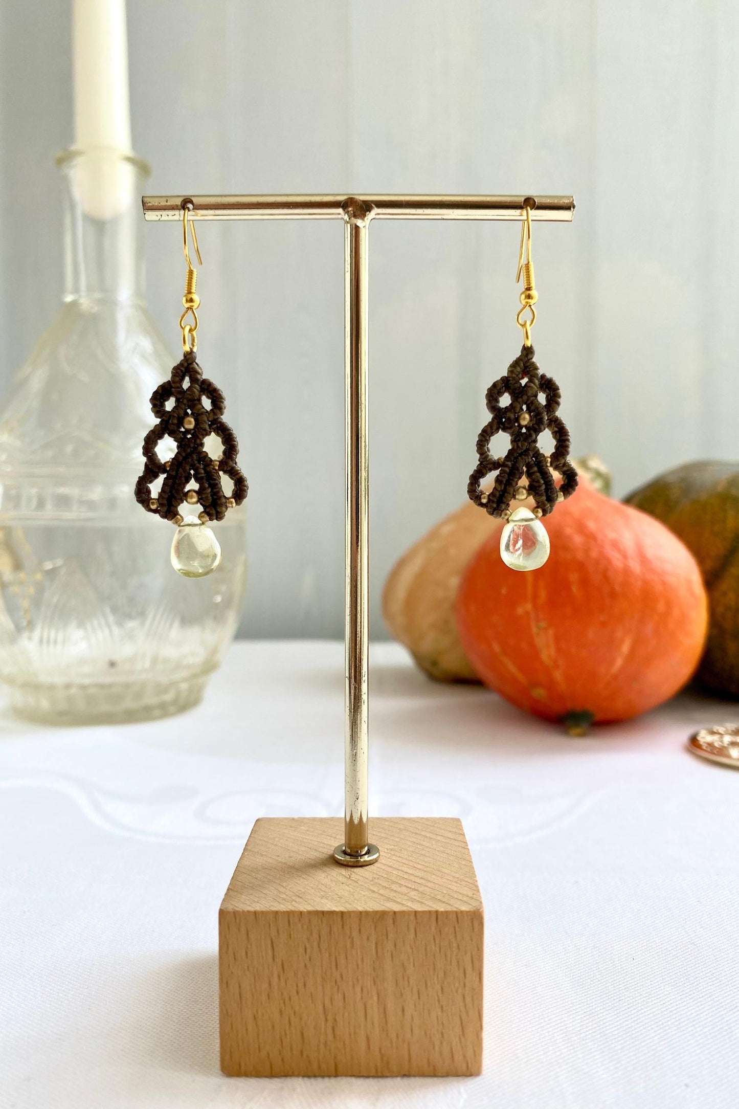 Elegant Lemon Quartz earrings displayed, highlighting their unique, handcrafted design and timeless appeal.