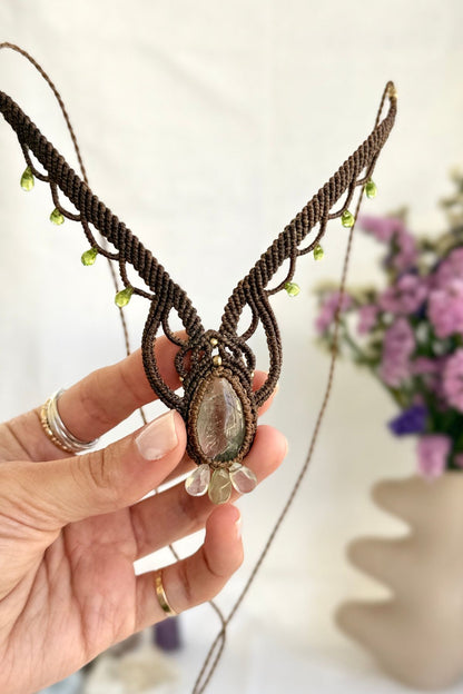 Handmade Prasiolite and Peridot Statement Necklace