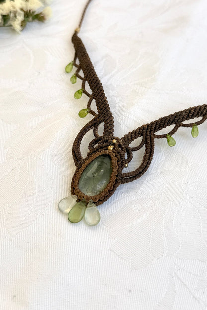 Handmade Prasiolite and Peridot Statement Necklace